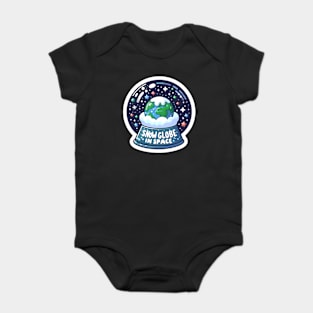 Snow Globe in Space Baby Bodysuit